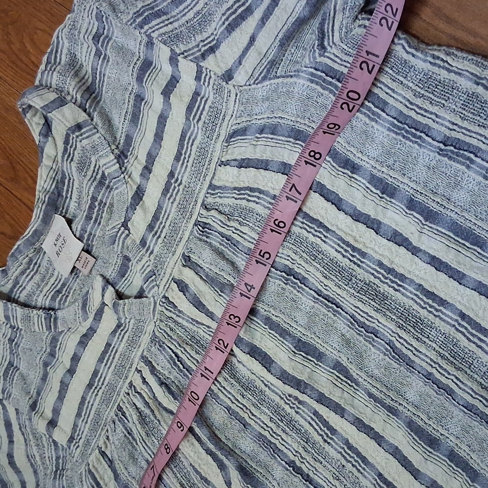 Knox Rose Blue and White Striped Blouse - Picture 6 of 7